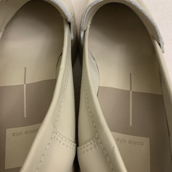Dolce Vita Yanni Leather Loafers Womens 10 Ivory Platform New - Picture 7 of 9